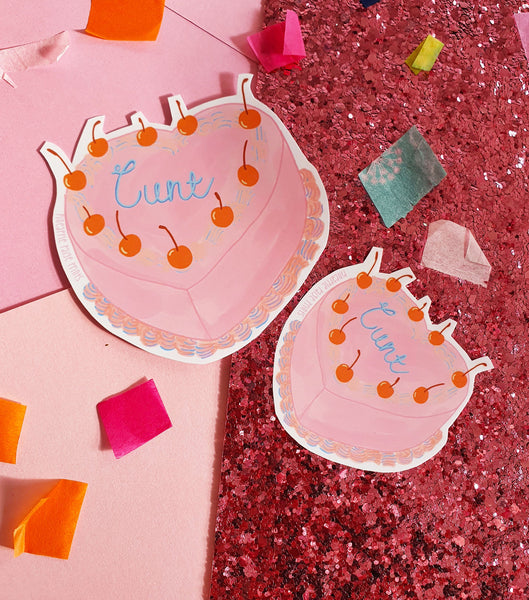Cunt Cake Sticker- Birthday Cake